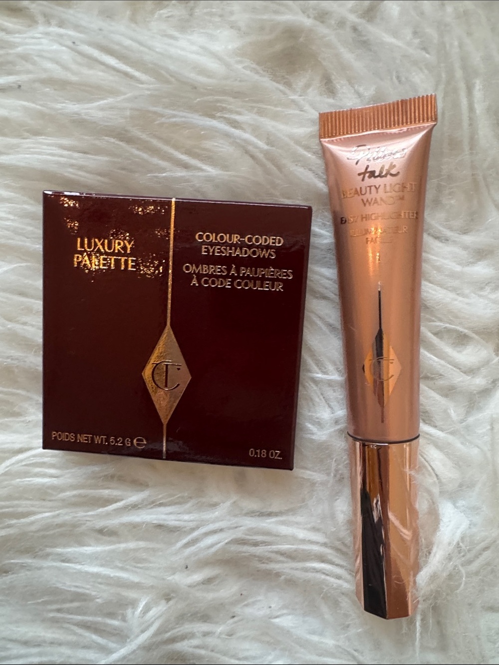 New Charlotte Tilbury the golden goddess eyeshadow and pillow talk highlighter